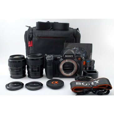 ソニー SONY α900 DSLR-A900 ダブルズームセット ブラック 美品 マグネシウム合金ボディ カメラバッグストラップ付き