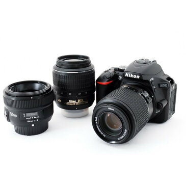 ニコン Nikon D5500 トリプルズームセット 美品 SDカードストラップ付き