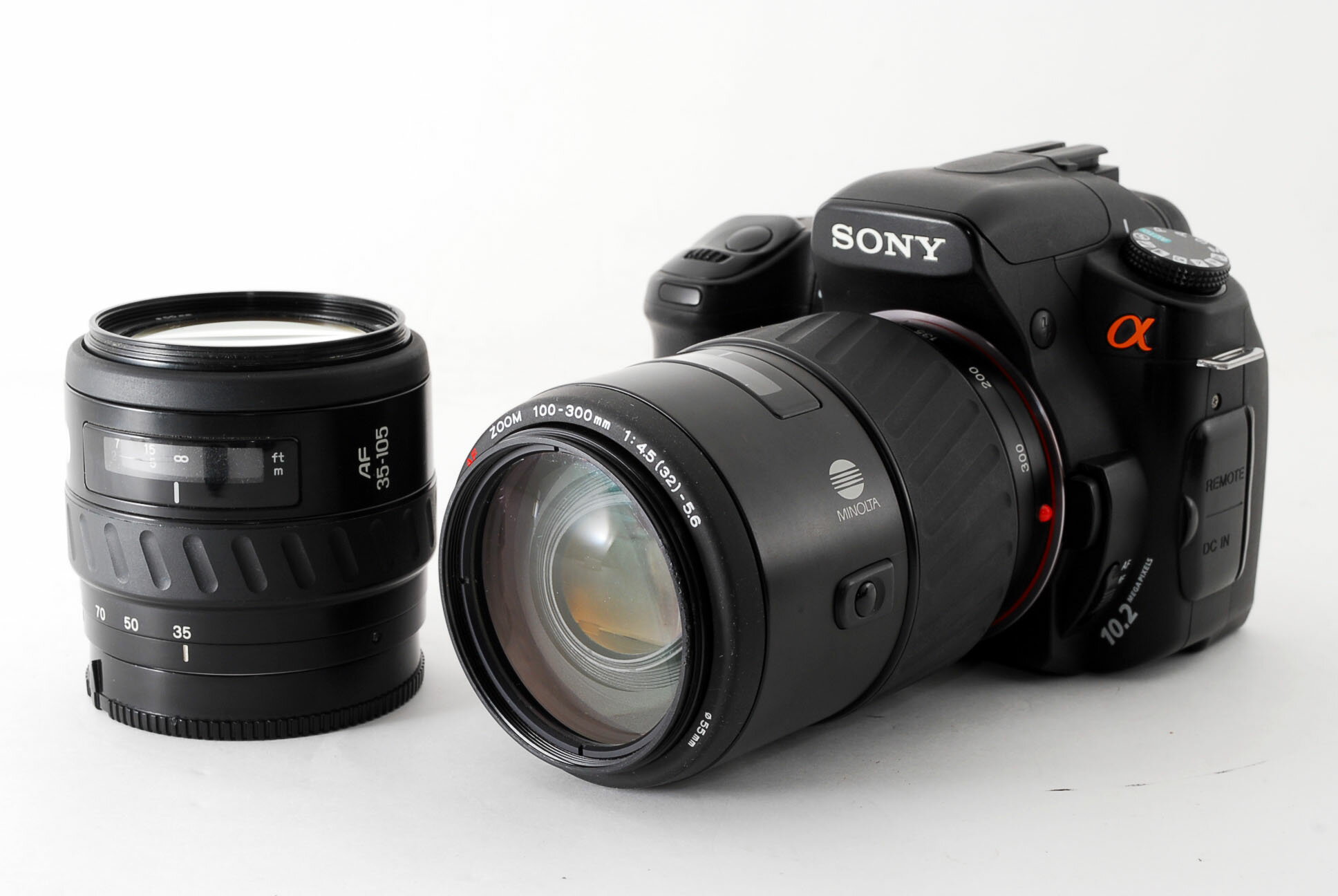 【5/9~5/16限定!最大4,000円OFF&5/10, 5/15限定で最大P3倍】【中古】ソニー SONY α200 DSLR-A200 ブラック 超望遠ダブルズームセット 美品 初心者に最適一眼レフセット ストラップ付き