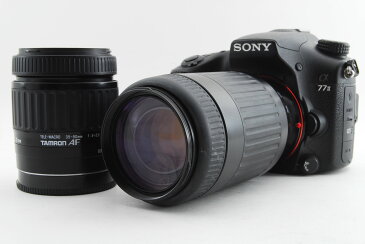 【中古】ソニー SONY α77 II ILCA-77M2 ダブルズームキット 訳アリ実用品 高速連写に定評アリ SDカードストラップ付き 高速連写 スマホへ転送 防塵防滴