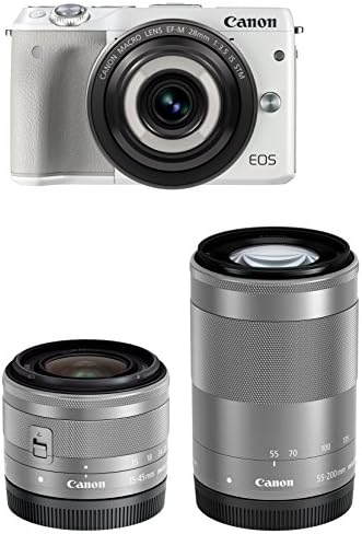 【中古】Canon ミラーレス一眼カメラ EOS M3(ホワイト)・クリエイティブマクロ トリプルレンズキット EOSM3WH-CMTLK