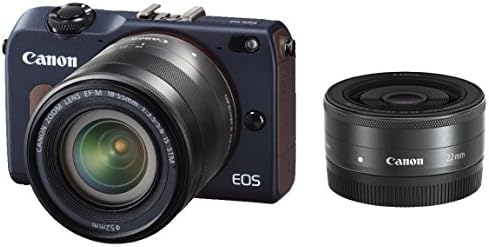 【中古】Canon ミラーレス一眼カメラ EOS M2 ダブルレンズキット (ベイブルー) EF-M18-55mm F3.5-5.6 IS STM EF-M22...