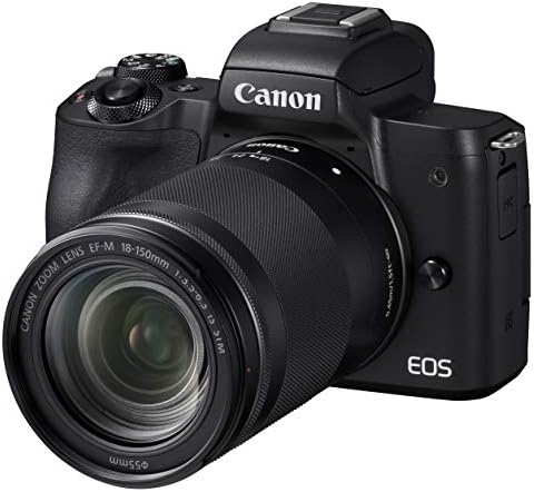 【中古】Canon ミラーレス一眼カメラ EOS Kiss M 高倍率ズームキット ブラック EOSKISSMBK-18150ISSTM