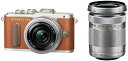 【7/19~26限定!最大4,000円OFF&7/25限定で最大P3倍】【中古】OLYMPUS ミラーレス一眼 E-PL8 ダブルズームキット ブラウン(2)