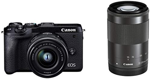 【中古】Canon ミラーレス一眼カメラ EOS M6 Mark II ダブルズームキット ブラック EOSM6MK2BK-WZK