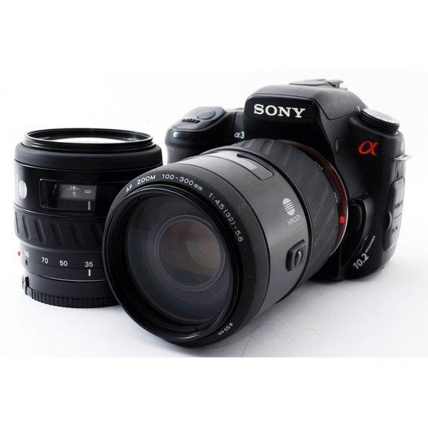 【5/9~5/16限定!最大4,000円OFF&5/10, 5/15限定で最大P3倍】【中古】ソニー SONY α300 DSLR-A300 標準＆望遠ダブルズームセット 美品 ストラップ付き