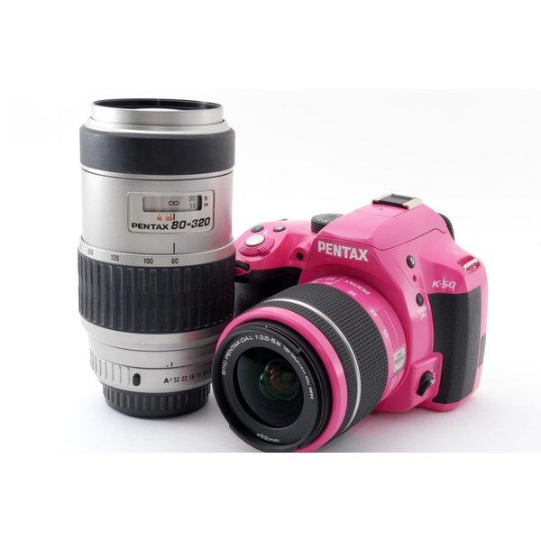 【中古】ペンタックス PENTAX K-50 超望遠ダブルズームセット 美品 ストラップ付き