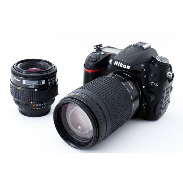 【5/23~5/27限定 最大4,000円OFF 5/25限定で最大P3倍】【中古】ニコン Nikon D7000 標準 超望遠ダブルズームセット 美品 SDカードストラップ付き