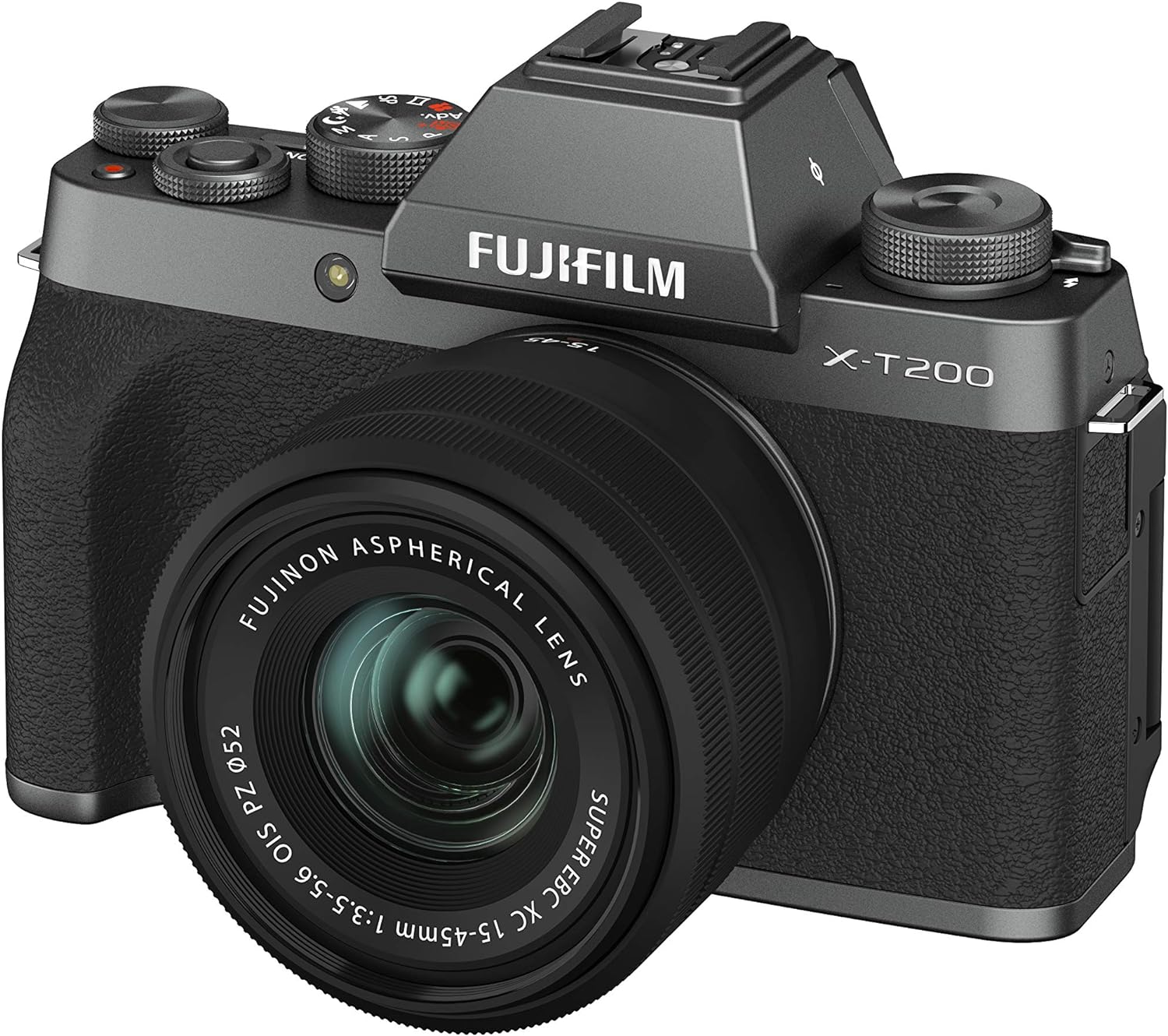 【中古】【アウトレット品】 FUJIFILM ミラーレス一眼カメラ X-T200レンズキット ダークシルバー X-T200LK-DS