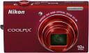 【中古】Nikon デジタルカメラ COOLPIX (クールピクス) S6200 ブリリアントレッド S6200RD