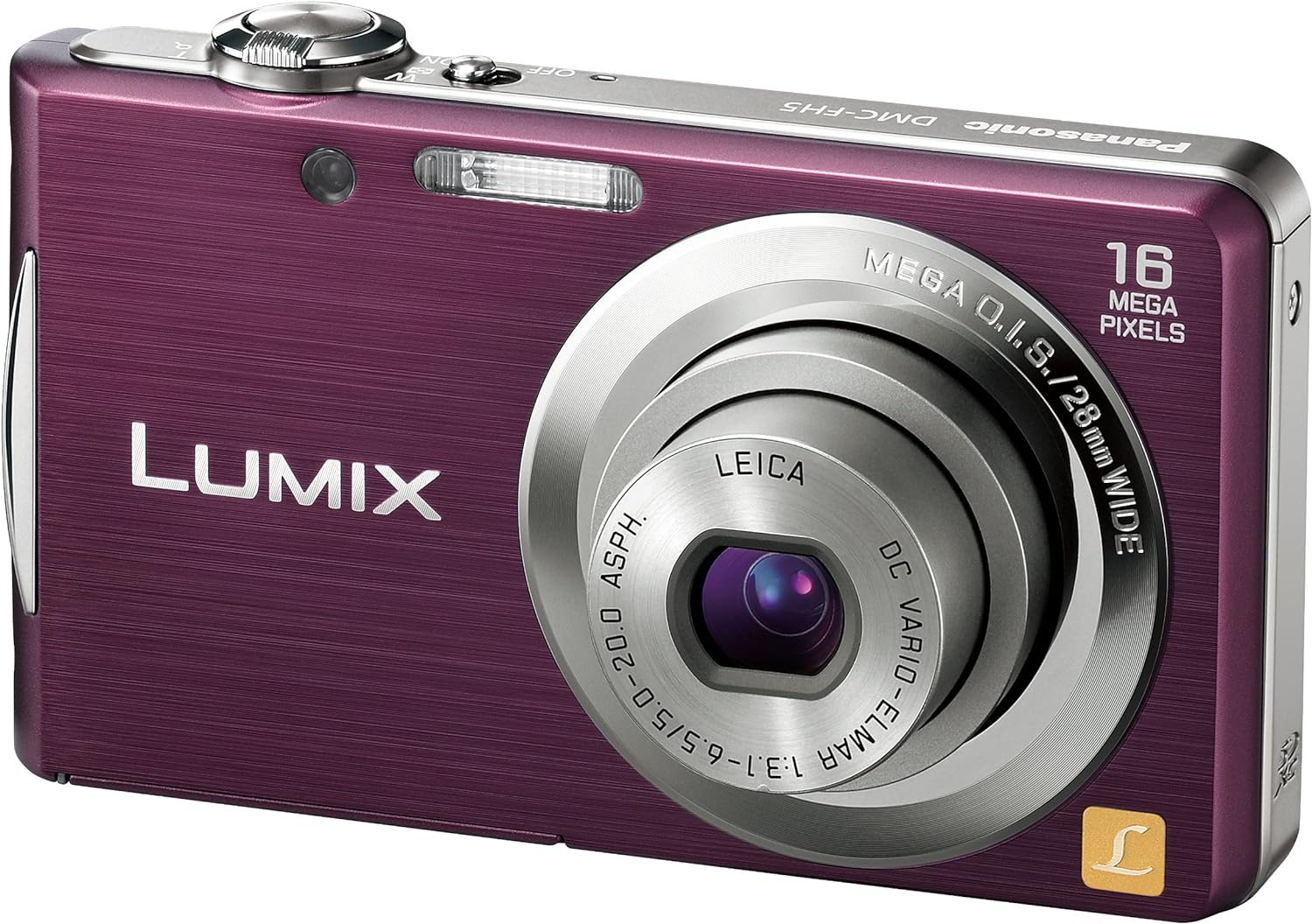 【中古】パナソニック デジタルカメラ LUMIX FH5 バイオレット DMC-FH5-V