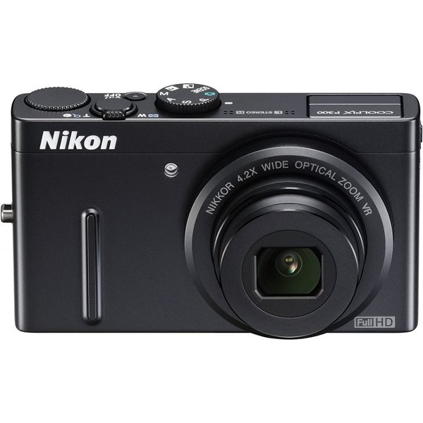 【中古】ニコン NikonデジタルカメラCOOLPIX P300 ブラックP300 1220万画素 裏面照射CMOS 広角24mm 光学4.2倍 F1.8レンズ フルHD