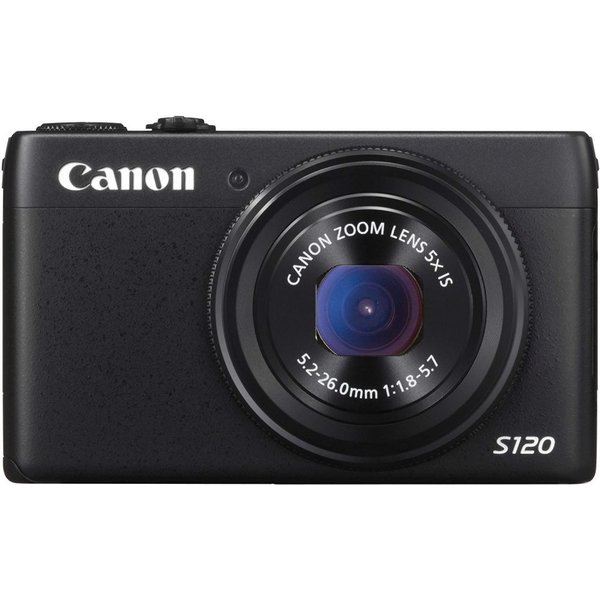 【5/9~5/16限定 最大4,000円OFF 5/10, 5/15限定で最大P3倍】【中古】キヤノン Canon PowerShot S120 ブラック F値1.8 広角24mm 光学5倍ズーム PSS120 BK SDカード付き