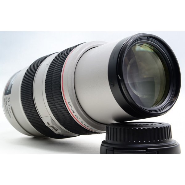 【中古】キヤノン Canon EF 70-300mm f/4-5.6 L IS USM 美品 防塵 防滴 望遠ズームレンズ 前後キャップ付き