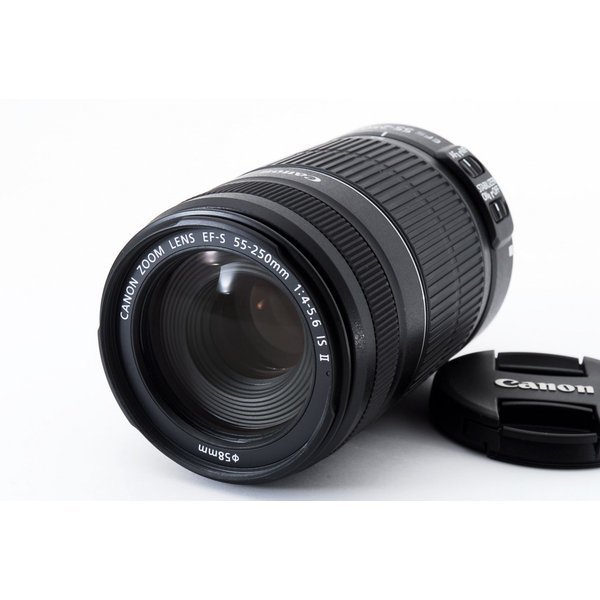 【5/9~5/16限定 最大4,000円OFF 5/10, 5/15限定で最大P3倍】【中古】キヤノン Canon EF-S 55-250mm F4-5.6 IS II 美品 望遠ズームレンズ 人気レンズ