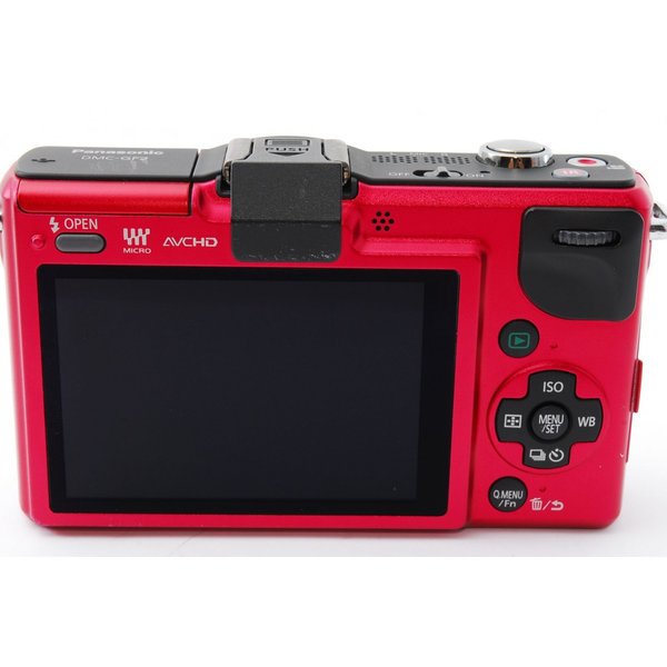 パナソニックPanasonicDMC-GF2レンズキットレッド美品8GBSDカード付き
