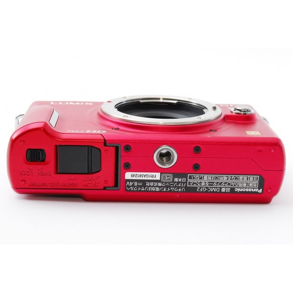 パナソニックPanasonicDMC-GF2レンズキットレッド美品8GBSDカード付き