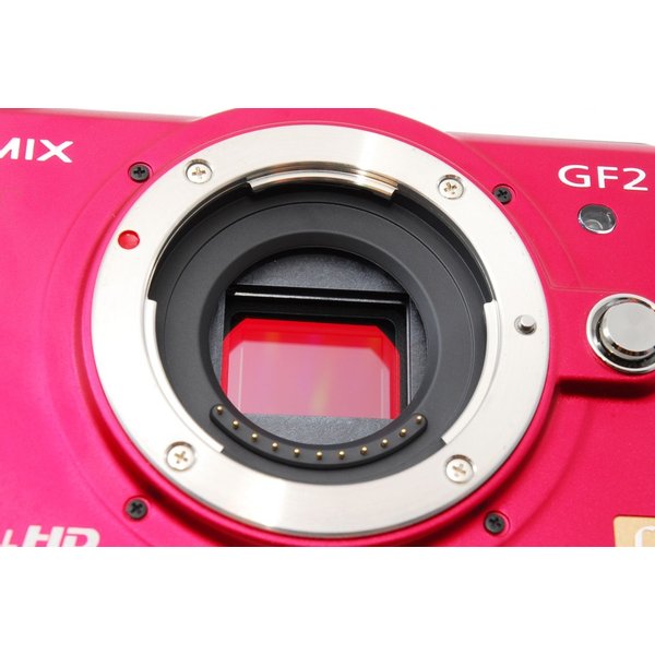 パナソニックPanasonicDMC-GF2レンズキットレッド美品8GBSDカード付き