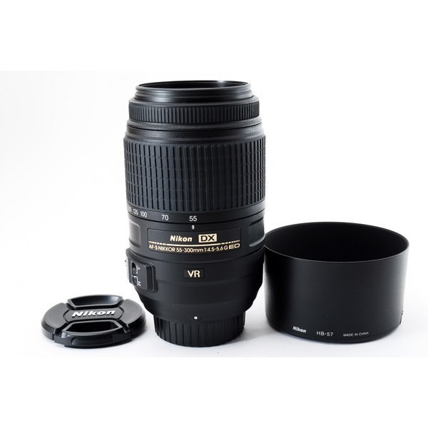 【5/9~5/16限定 最大4,000円OFF 5/10, 5/15限定で最大P3倍】【中古】ニコン Nikon AF-S DX 55-300mm NIKKOR 1:4.5-5.6G ED VR 美品 超望遠ズームレンズ