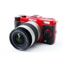 【中古】ペンタックス PENTAX Q10 レッド レンズキット 美品 超小型で超かわいい SDカードストラップ付き