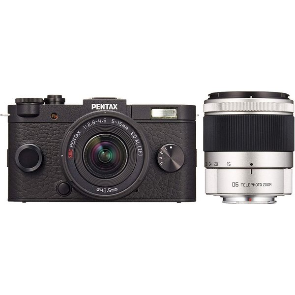 【5/9~5/16限定 最大4,000円OFF 5/10, 5/15限定で最大P3倍】【中古】ペンタックス PENTAX Q-S1 ダブルズームキット ブラック SDカード付き