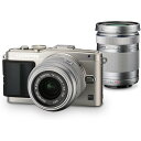 【中古】オリンパス OLYMPUS E-PL6 ダブルズームキット シルバー E-PL6 DZKIT SLV SDカード付き