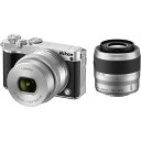 【4/24~4/27限定 最大4,000円OFF 4/25限定で最大P3倍】【中古】ニコン Nikon ミラーレス一眼 ニコン Nikon1 J5 ダブルズームキット シルバー J5WZSL microSDカード付き