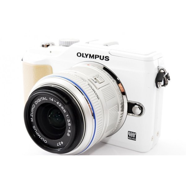 【5/9~5/16限定!最大4,000円OFF&5/10, 5/15限定で最大P3倍】【中古】オリンパス OLYMPUS E-PL2 ホワイト レンズキット 美品 SDカード付き