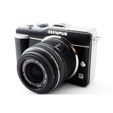 【中古】オリンパス OLYMPUS E-PL1 ブラック レンズキット 美品 SDカードストラップ付