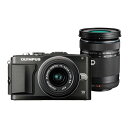 【中古】オリンパス OLYMPUS E-PL5 ダブルズームキット ブラック