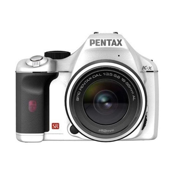 【6/1限定!全品P3倍】【中古】ペンタックス PENTAX K-x レンズキット ホワイト SDカード付き