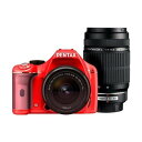 【中古】ペンタックス PENTAX K-x ダブルズームキット レッド/ピンク SDカード付き(2)