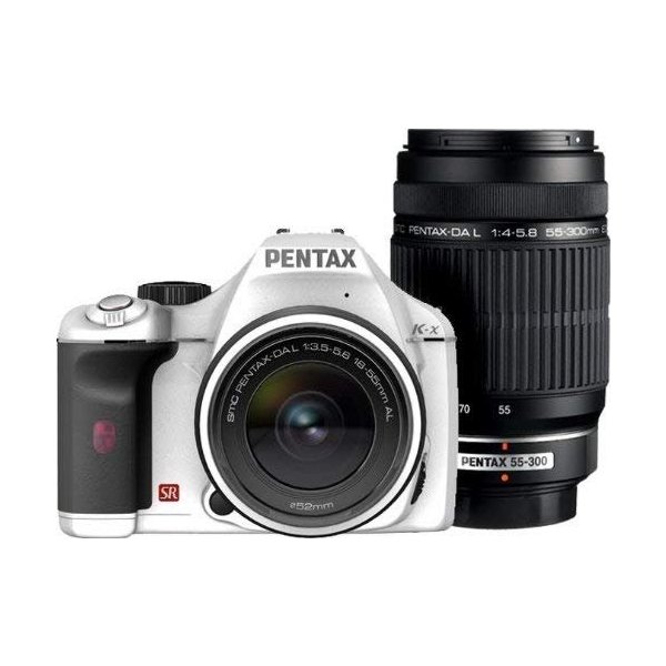 【中古】ペンタックス PENTAX K-x ダブルズームキットホワイト