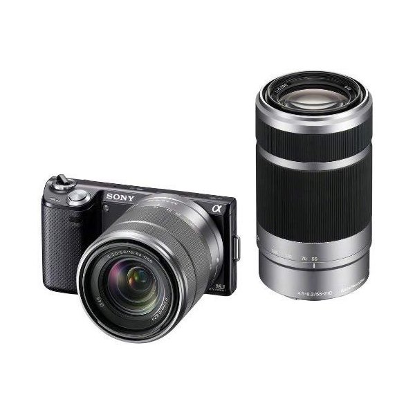 【5/9~5/16限定 最大4,000円OFF 5/10, 5/15限定で最大P3倍】【中古】ソニー SONY α NEX-5N ダブルズームレンズキット ブラック NEX-5NY/B SDカード付き