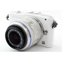 【5/9~16限定!最大4,000円OFF&5/5,5/10限定で最大P3倍】【中古】オリンパス OLYMPUS E-PM1 ホワイト レンズキット 美品 SD...