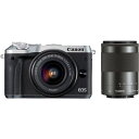 【5/9~16限定!最大4,000円OFF&5/5,5/10限定で最大P3倍】【中古】キヤノン Canon EOS M6 ダブルズームキット シルバー EF-M...