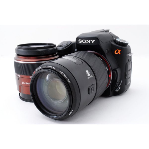 【5/9~5/16限定!最大4,000円OFF&5/10, 5/15限定で最大P3倍】【中古】ソニー SONY α200 DSLR-A200 ダブルズームセット 美品 ストラップ付き