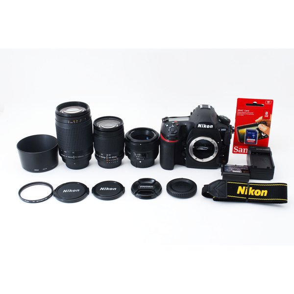 【中古】ニコン Nikon D850 トリプルレンズセット 美品 4575万画素 高速連続撮影 スマホへ転送 SDカード付き