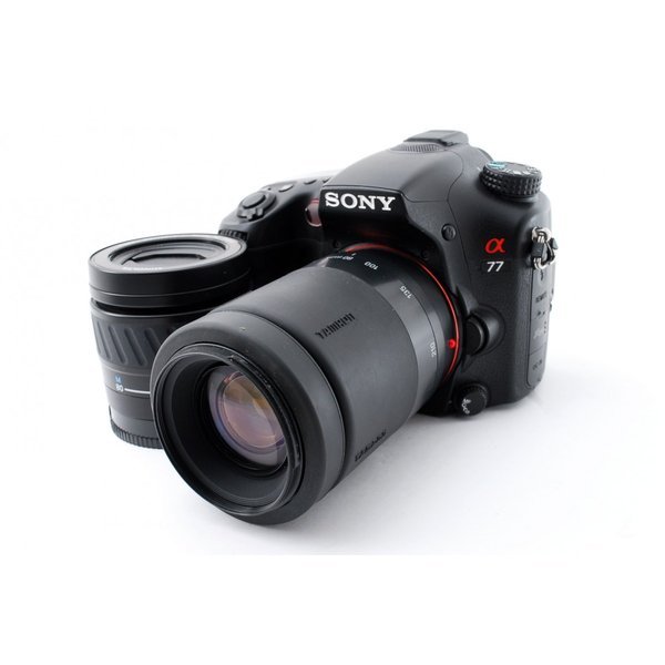 【中古】ソニー SONY α77 SLT-A77V 標準&望遠ダブルズームセット 美品