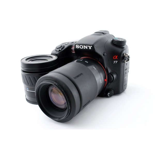 楽天カメラFanks-PROShop2nd楽天市場店【6/1限定!全品P3倍】【中古】ソニー SONY α77 SLT-A77V 標準&望遠ダブルズームセット 美品 SDカード付き