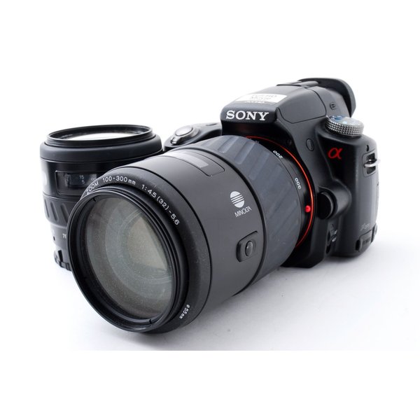 【5/9~5/16限定!最大4,000円OFF&5/10, 5/15限定で最大P3倍】【中古】ソニー SONY α55 SLT-A55V ダブルズームセット ブラック 美品 SDカードストラップ付き