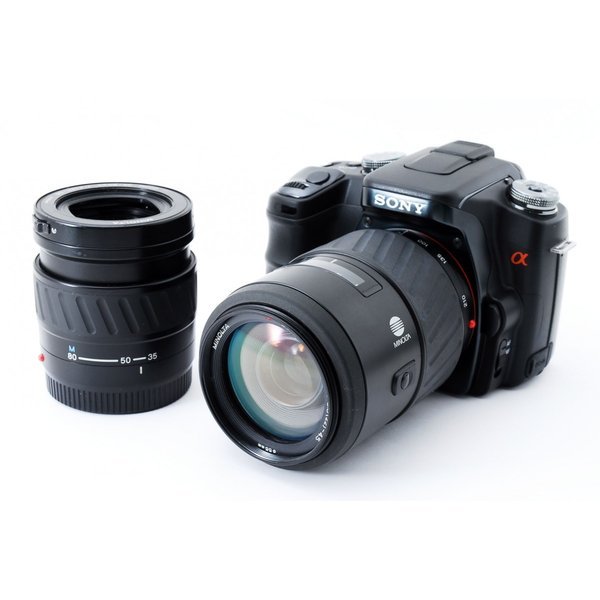 【5/9~5/16限定!最大4,000円OFF&5/10, 5/15限定で最大P3倍】【中古】ソニー SONY α100 DSLR-A100 初心者に最適 標準望遠ダブルズームセット 美品 CFカードストラップ付き