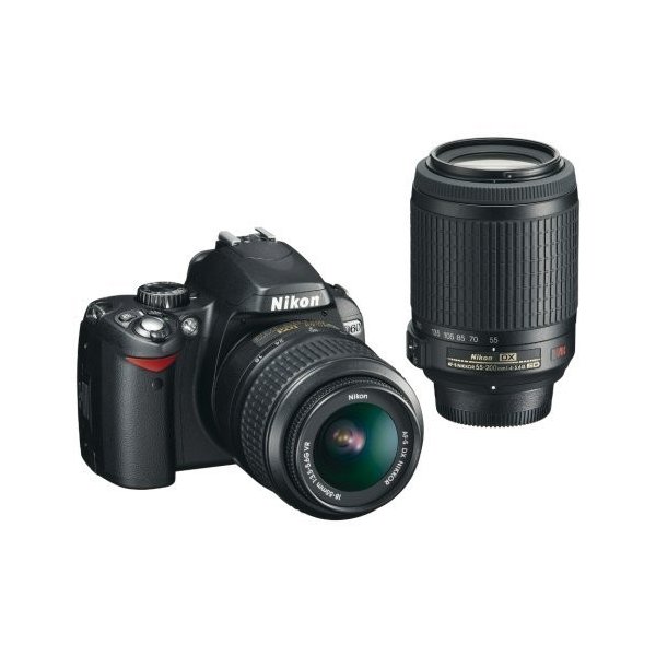 【5/23~5/27限定!最大4,000円OFF&5/25限定で最大P3倍】【中古】ニコン Nikon D60 ダブルズームキット SDカード付き