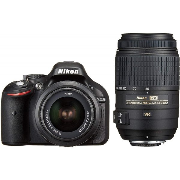 【中古】ニコン Nikon D5200 ダブルズームキット ブラック