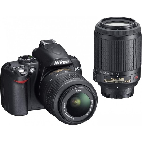 【5/9~5/16限定!最大4,000円OFF&5/10, 5/15限定で最大P3倍】【中古】ニコン Nikon D3000 ダブルズームキット D3000WZ SDカード付き