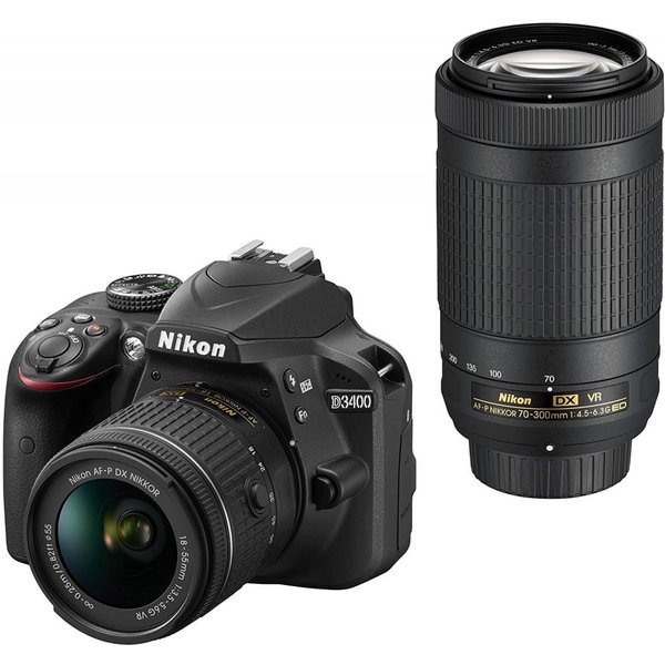 【中古】ニコン Nikon D3400 ダブルズームキット ブラック