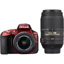 ニコン Nikon D5500 ダブルズームキット レッド SDカード付き