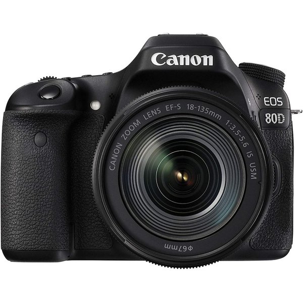 【中古】キヤノン Canon EOS 80D レンズキット EF-S18-135mm F3.5-5.6 IS USM 付属