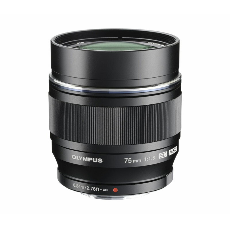 [新品]OLYMPUS オリンパス マイクロフォーサーズ用大口径望遠単焦点レンズ M.ZUIKO DIGITAL ED 75mm F1.8 ブラック