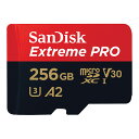 【メール便】サンディスク Extreme PRO microSDXC メモリカード 256GB SDカード変換アダプター付 SDSQXCD-256G-GN6MA【海外パッケージ】